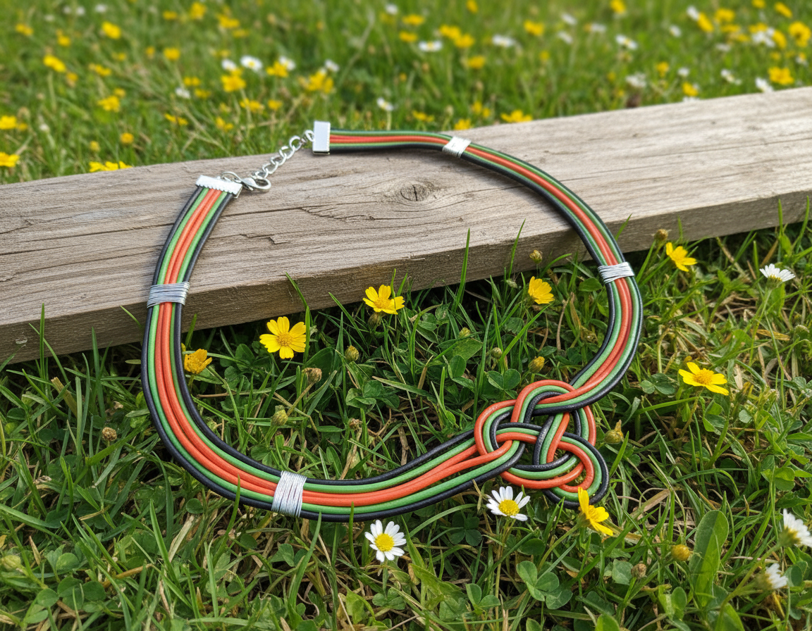 Collar con nudo celta corazón