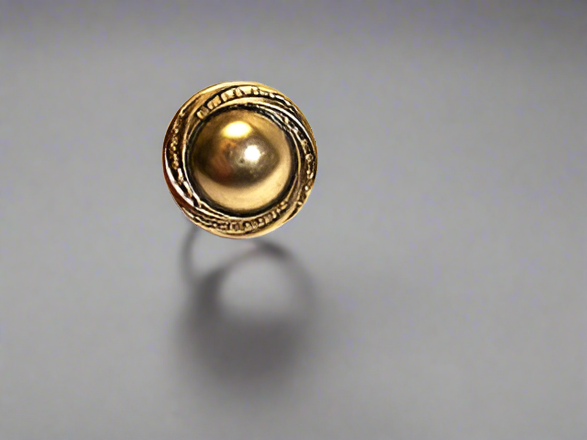 Anillo dorado envejecido ajustable para mujer