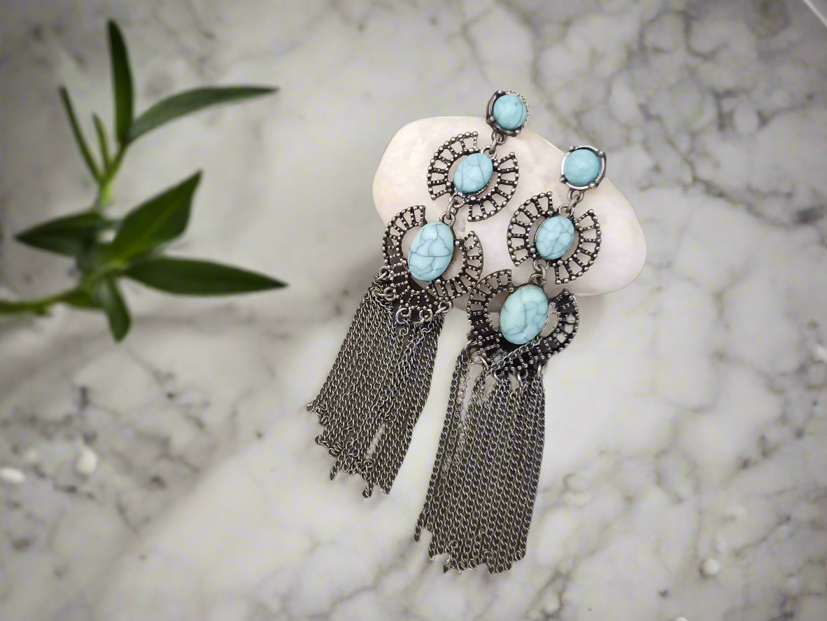 Pendientes vintage turquesa