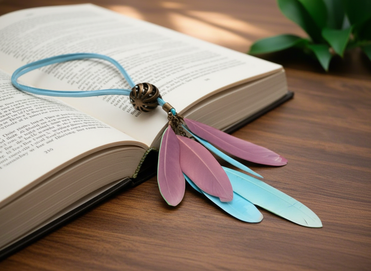 Marcapáginas romántico Punto de libro