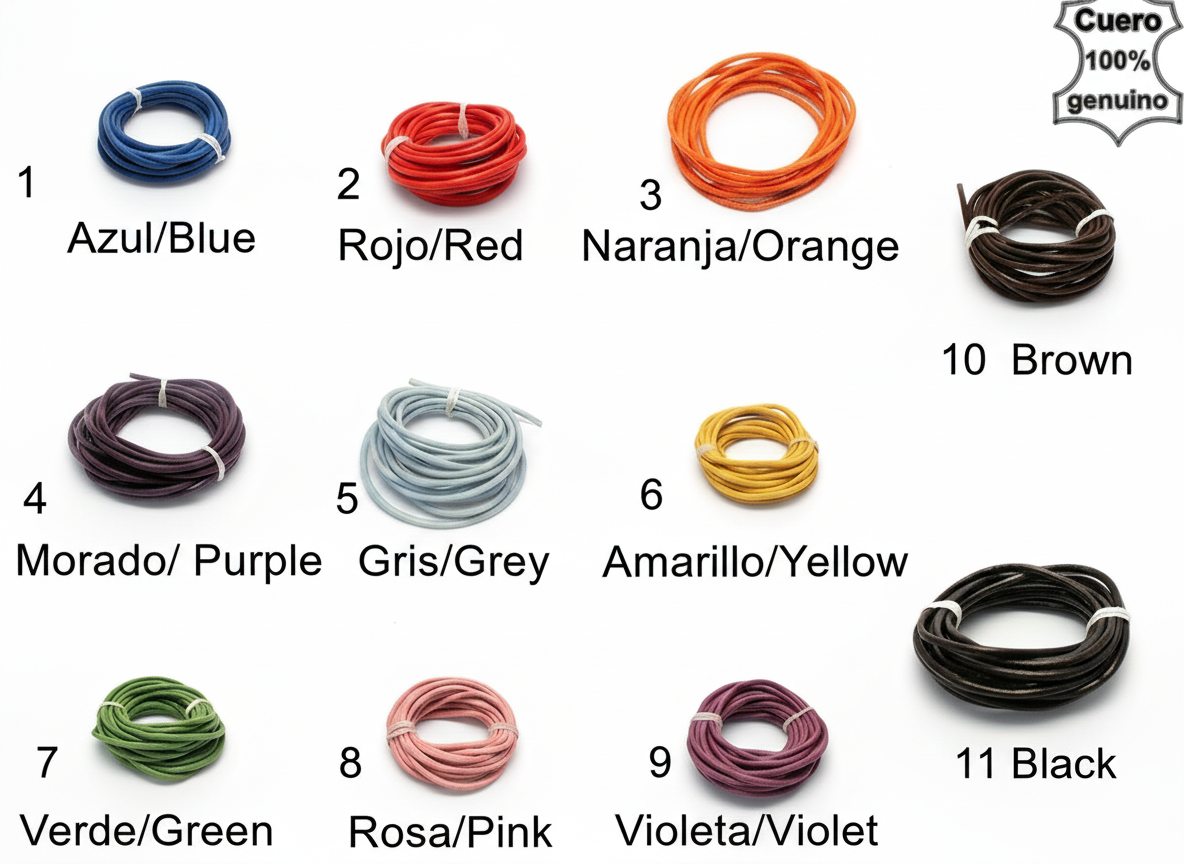 muestras de color de cuero Raquel Jimenez Artesania