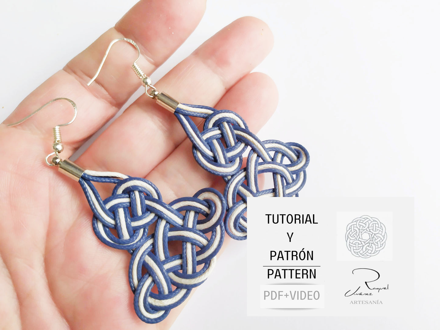Tutorial y patrón para hacer pendientes de macramé