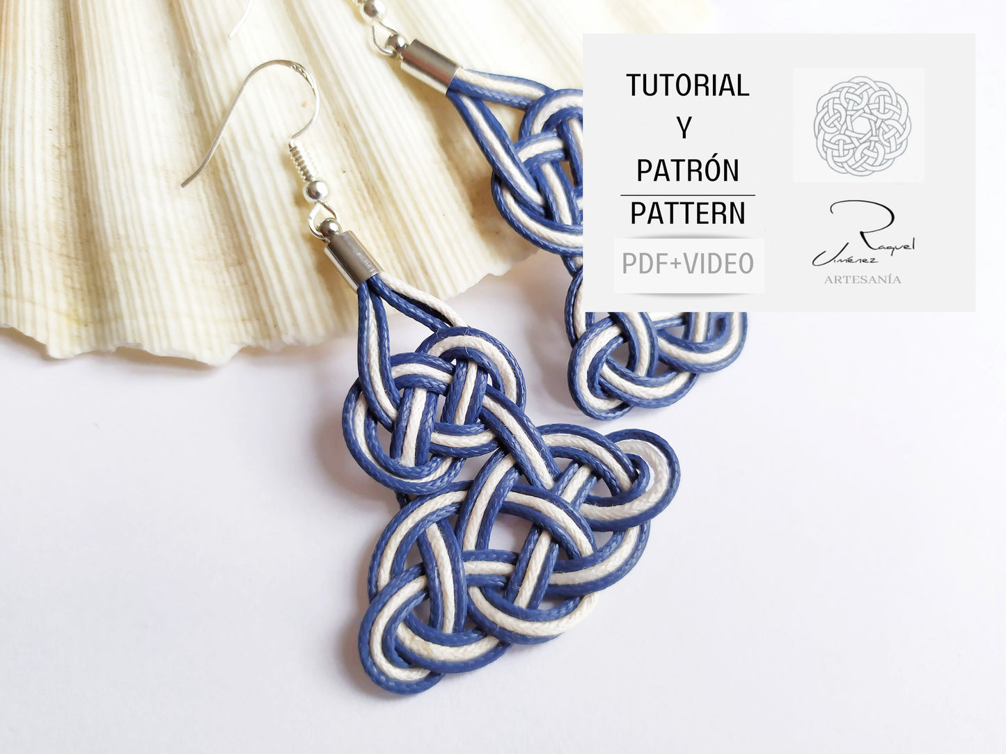 Tutorial y patrón para hacer pendientes de macramé