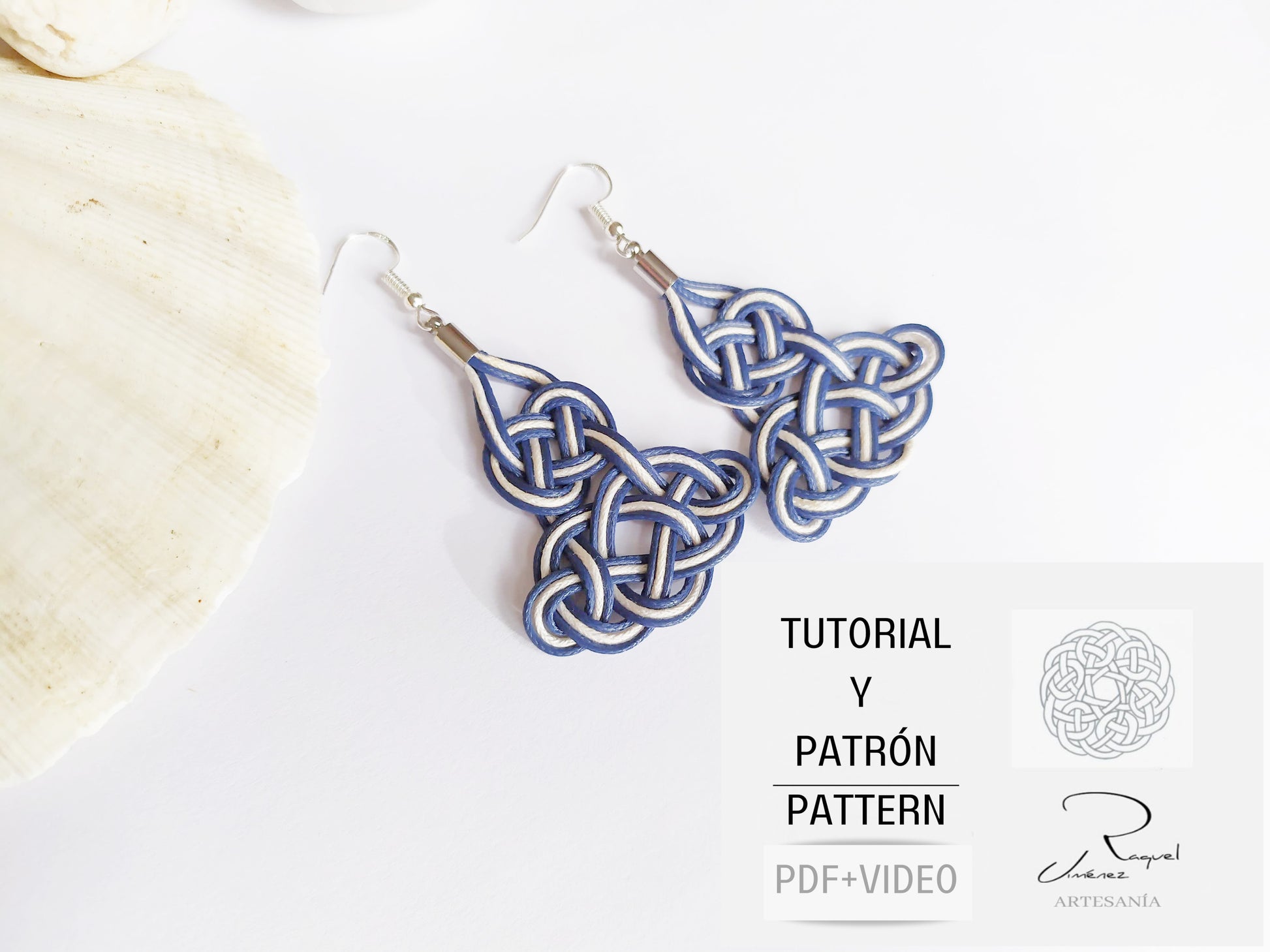 Tutorial y patrón para hacer pendientes de macramé