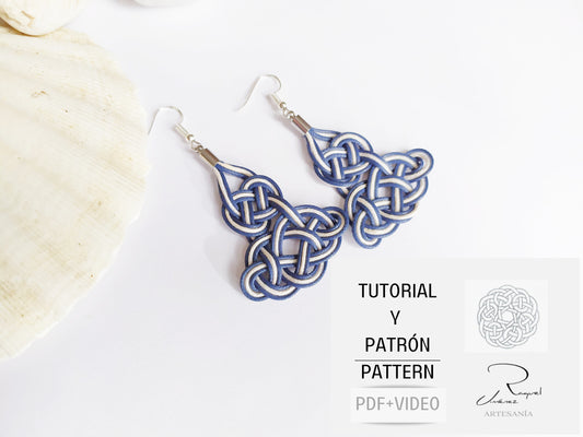 Tutorial y patrón para hacer pendientes de macramé