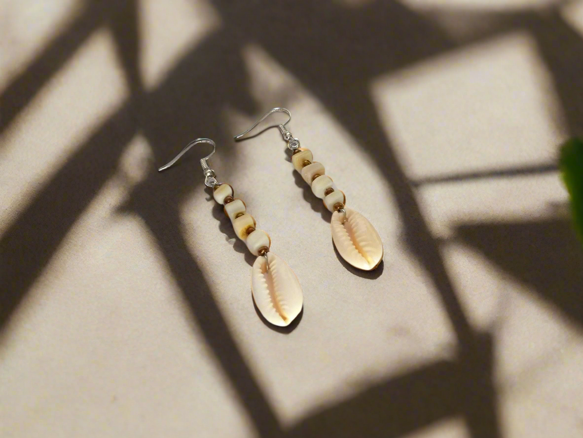 pendientes caracolas y nacar