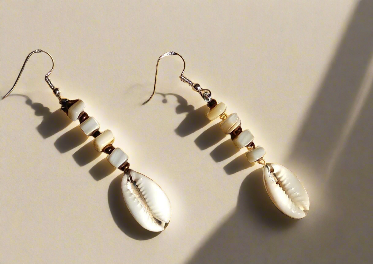 pendientes caracolas y nacar