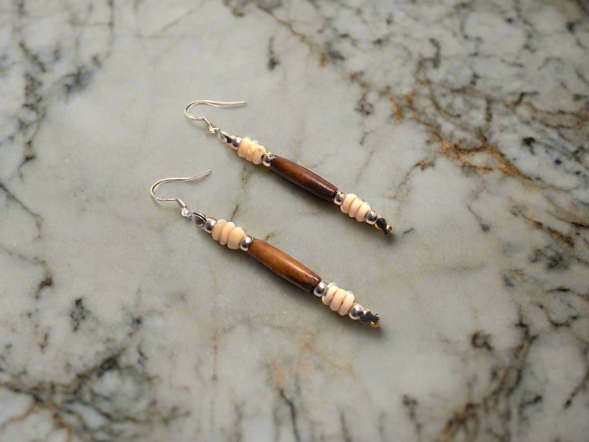 pendientes de asta y plata