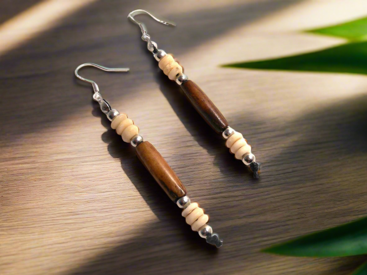 pendientes de asta y plata