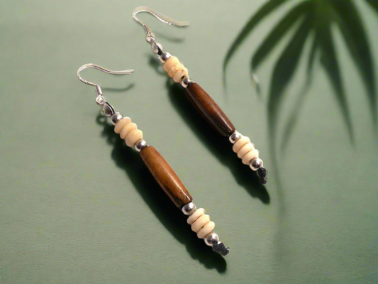 pendientes de asta y plata