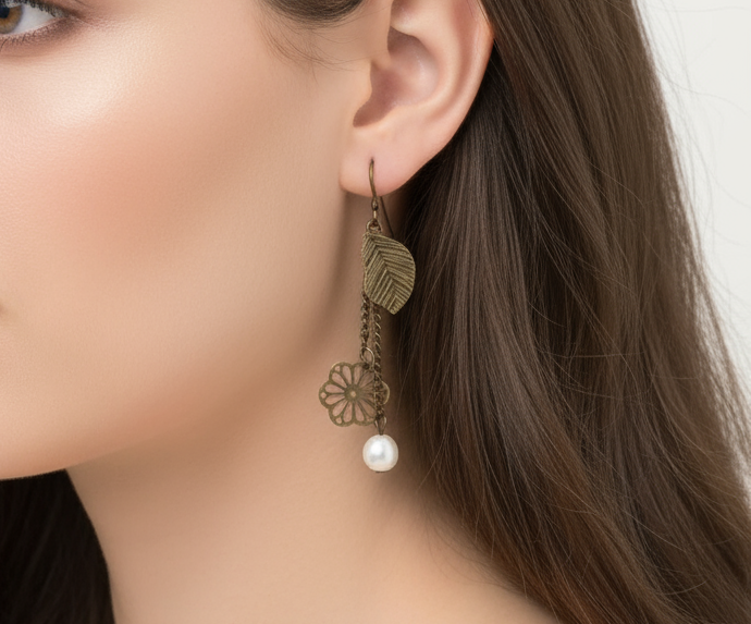 Pendientes bohemios y románticos vintage.