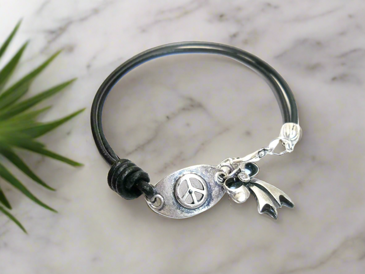 pulsera cuero hippie