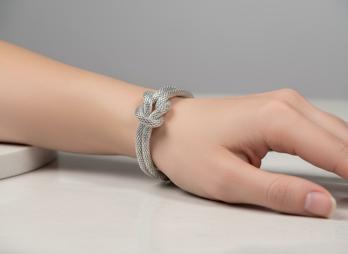 Braided bracelet with sailor knot.