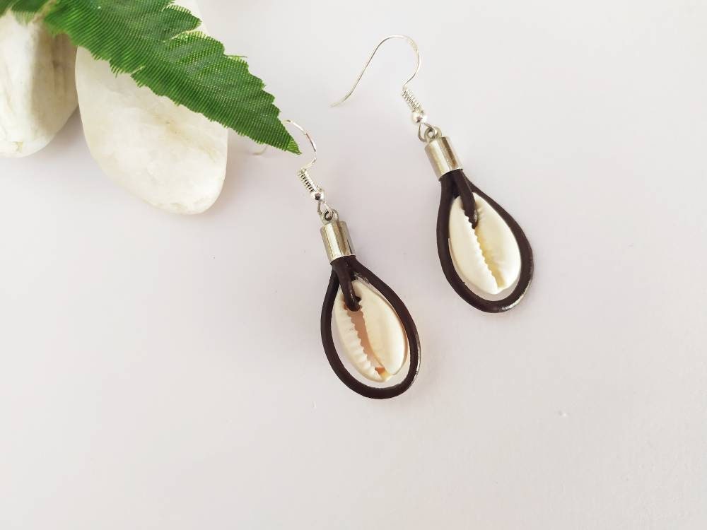 Pendientes de cuero para mujer