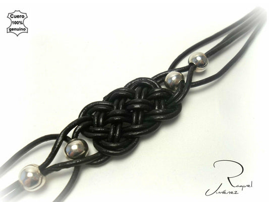 Pulsera de cuero trenzado para hombre o mujer