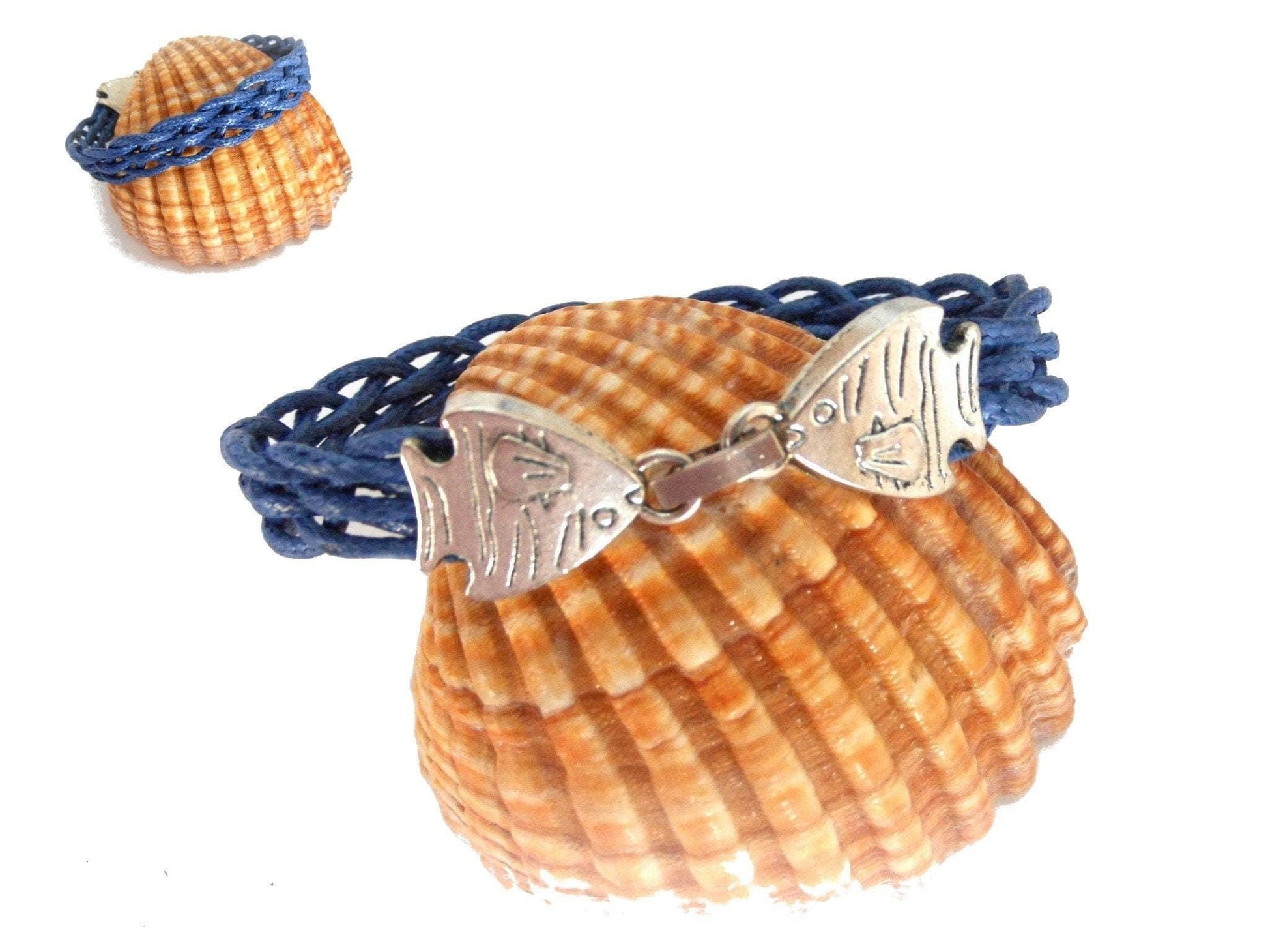 Pulsera de verano en azul trenzado