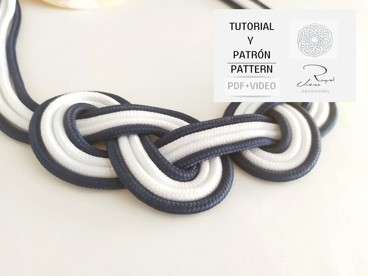 Tutorial y patrón collar de nudos. pdf y video .Raquel Jiménez Artesanía