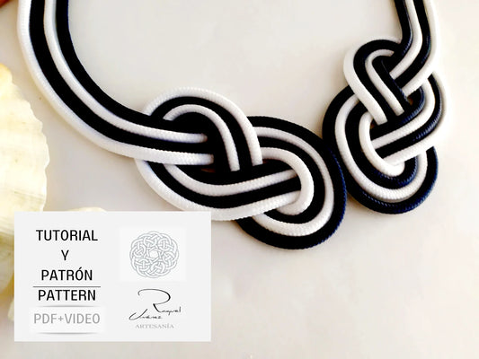 Tutorial y patrón collar de nudos. pdf y video .Raquel Jiménez Artesanía