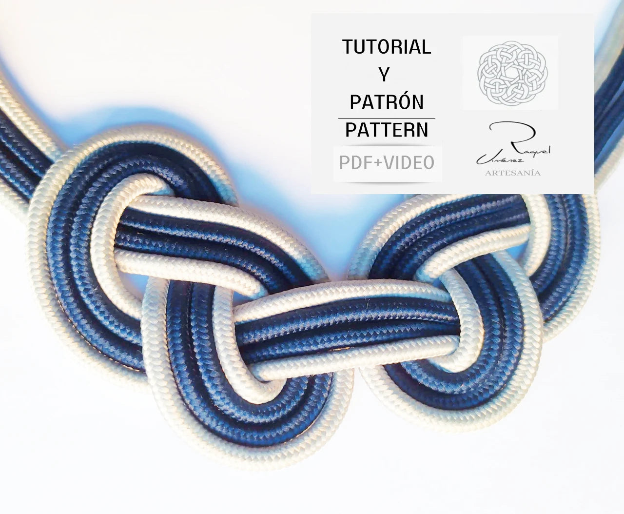 Tutorial y patrón collar de nudos. pdf y video .Raquel Jiménez Artesanía