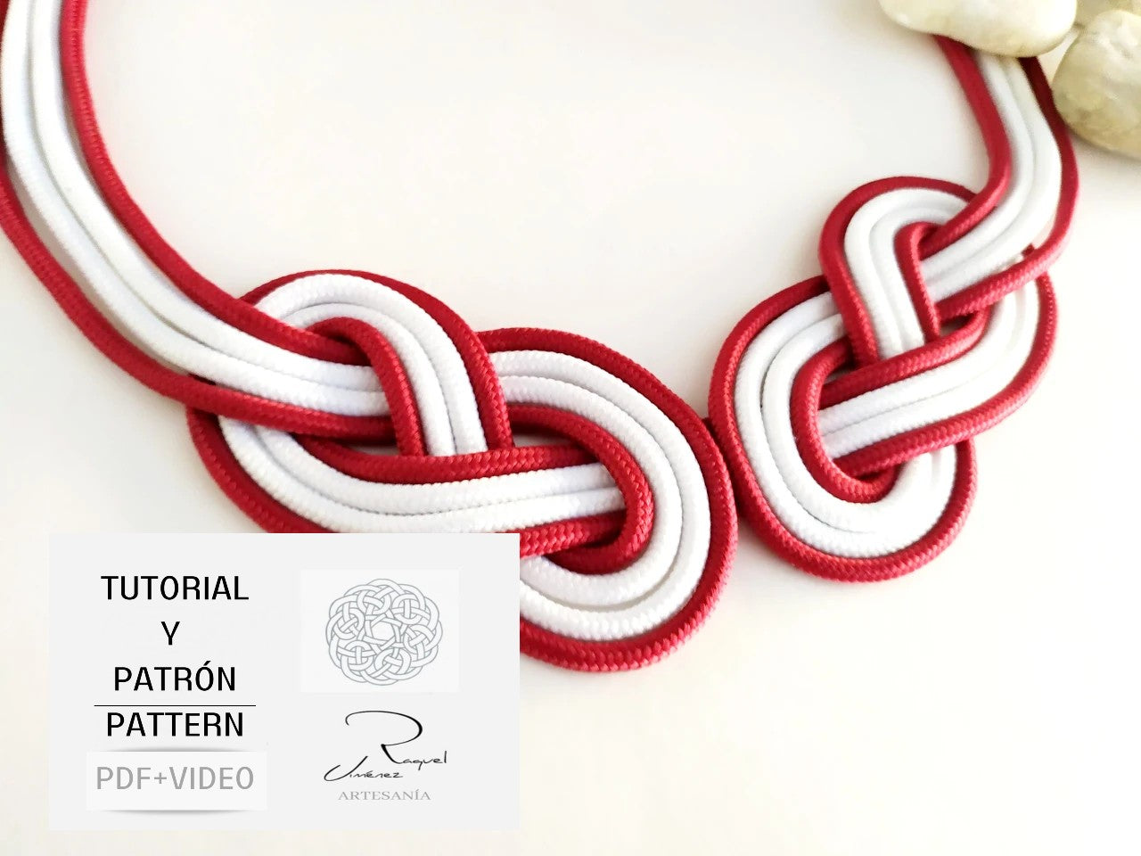 Tutorial y patrón collar de nudos. pdf y video .Raquel Jiménez Artesanía
