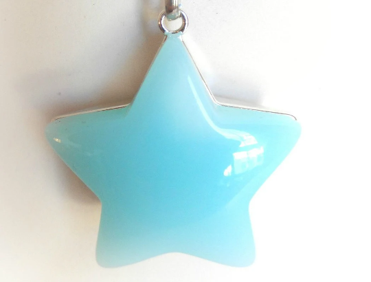 Estrella azul y plateada