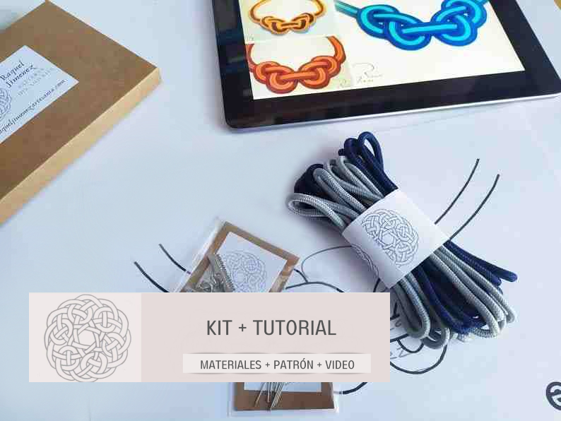 kit y tutorial collar de nudos de paracord, Raquel Jiménez Artesanía