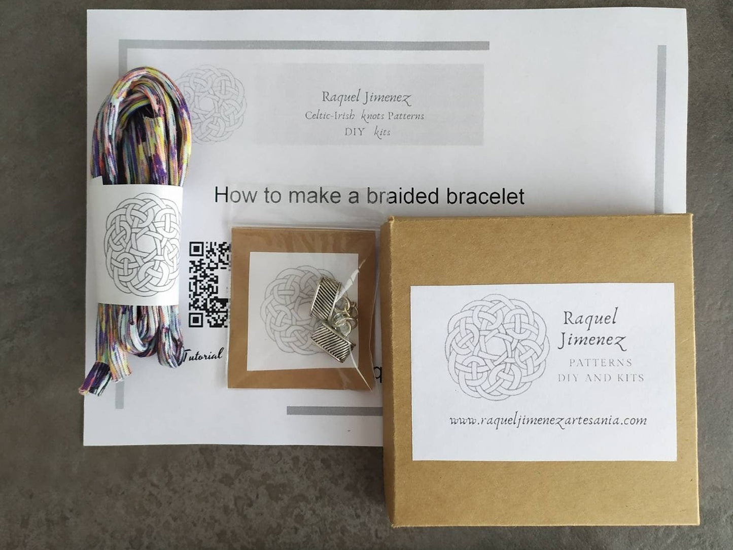 kit para hacer pulsera trenzada de trapillo