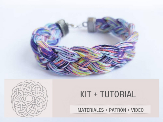 kit para hacer pulsera trenzada de trapillo
