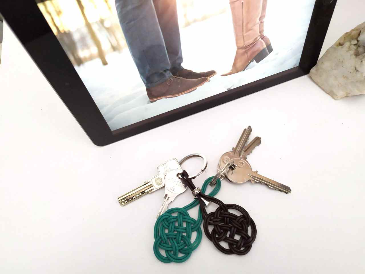 llavero celta con el nudo del amor .Raquel Jiménez Artesania