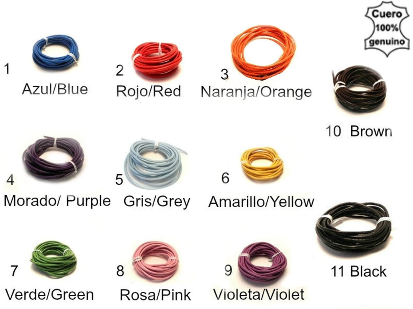 muestrario de colores para hacer pendientes de nudos celtas