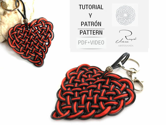 Tutorial como hacer un nudo corazón para llavero o colgante