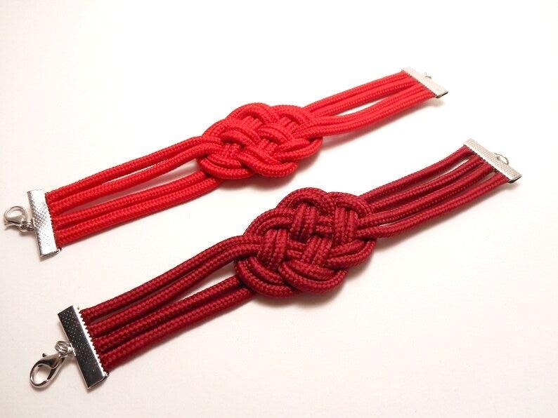 Pulsera cordón trenzado estilo marinero