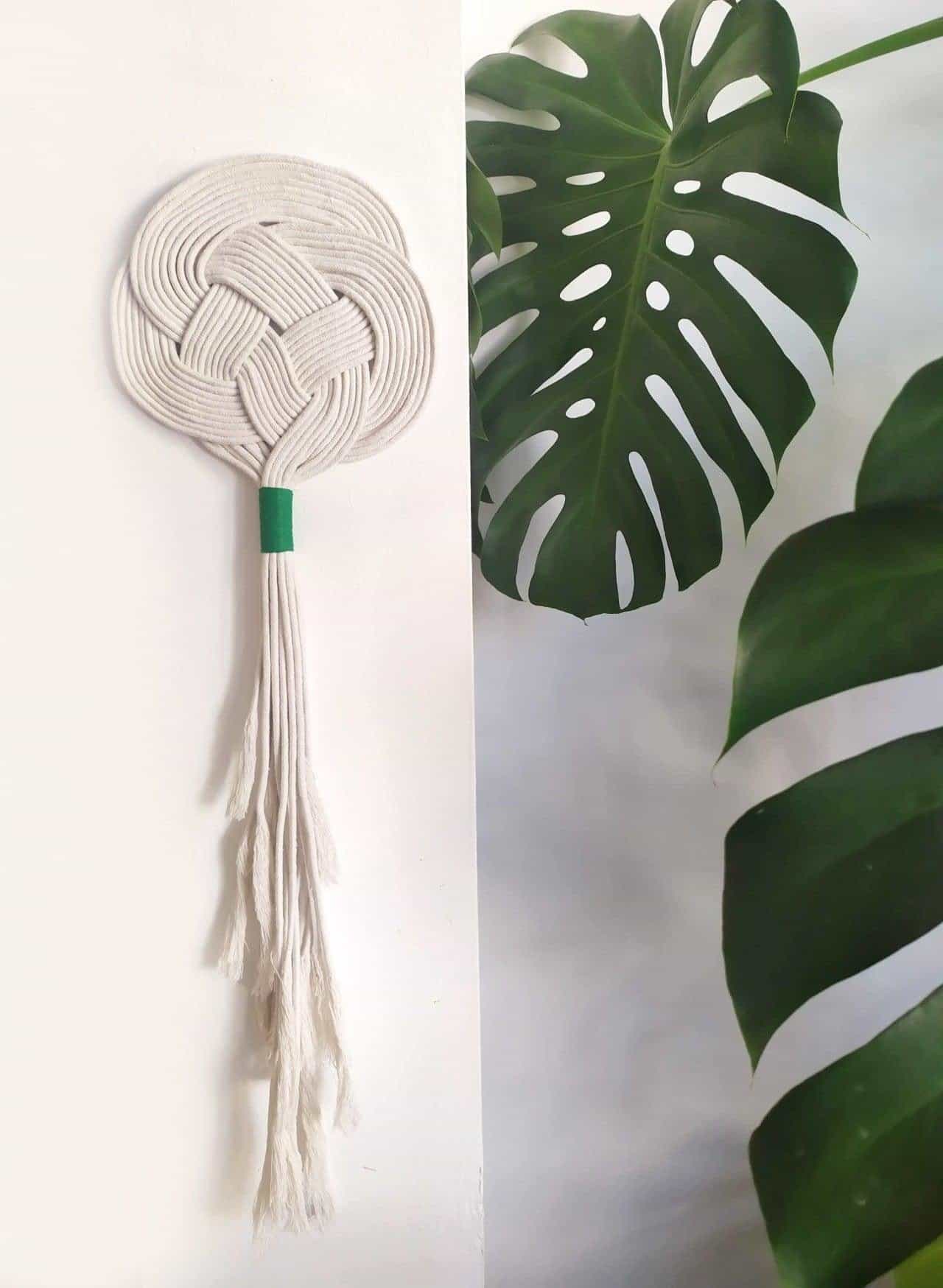tapiz de pared en macramé de algodón