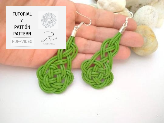 Tutorial y patrón para hacer pendientes de macramé