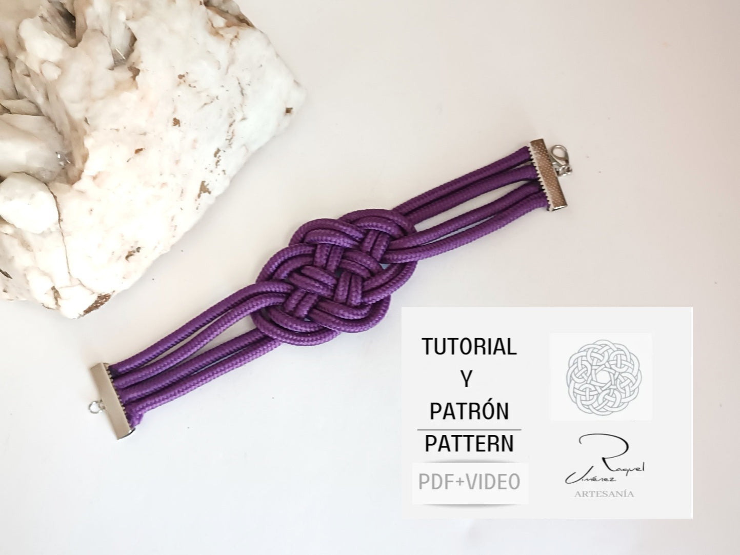 tutorial pulsera dia de la mujer