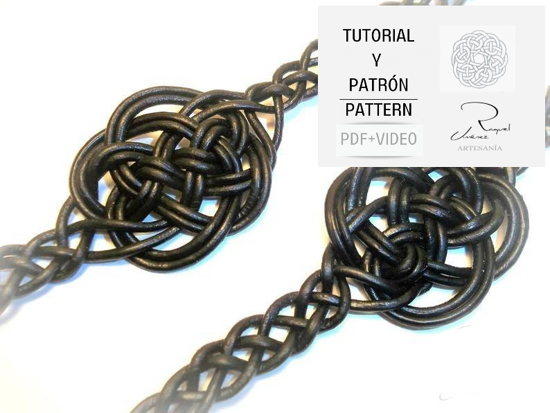 tutorial  y  patron pulsera de macrame