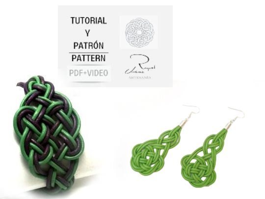 tutorial pulsera y pendientes de macrame