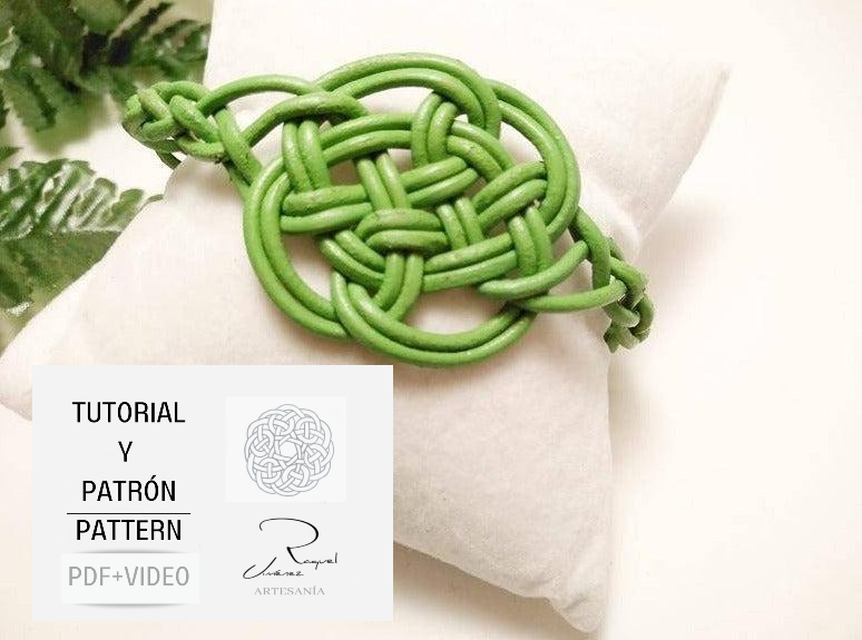 tutorial  y  patron pulsera de macrame