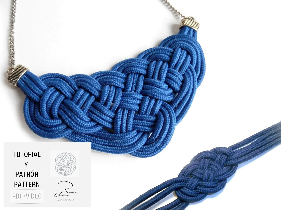 tutorial pulsera y collar nudo marinero. Raquel Jimenez Artesanía