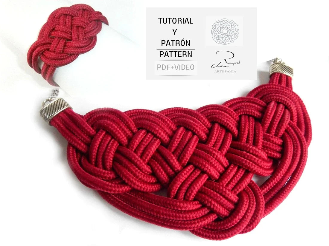 tutorial pulsera y collar nudo marinero. Raquel Jimenez Artesanía