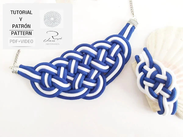 tutorial pulsera y collar nudo marinero. Raquel Jimenez Artesanía