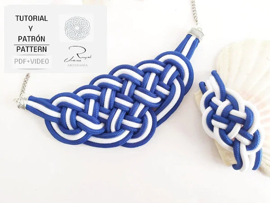 tutorial pulsera y collar nudo marinero. Raquel Jimenez Artesanía
