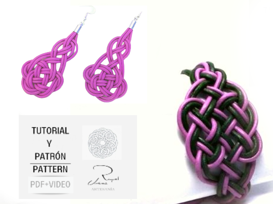 tutorial pulsera y pendientes de macrame