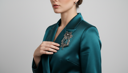 Broche de costurera chatelaine