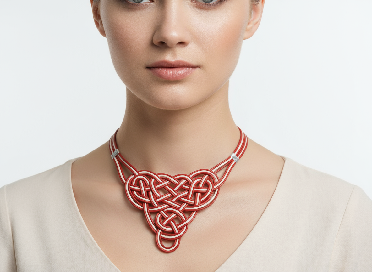 collar cuero trenzado