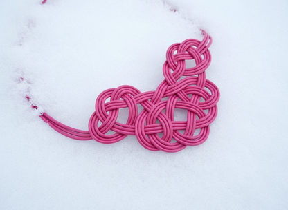 Collar de cuero con nudos estilo africano