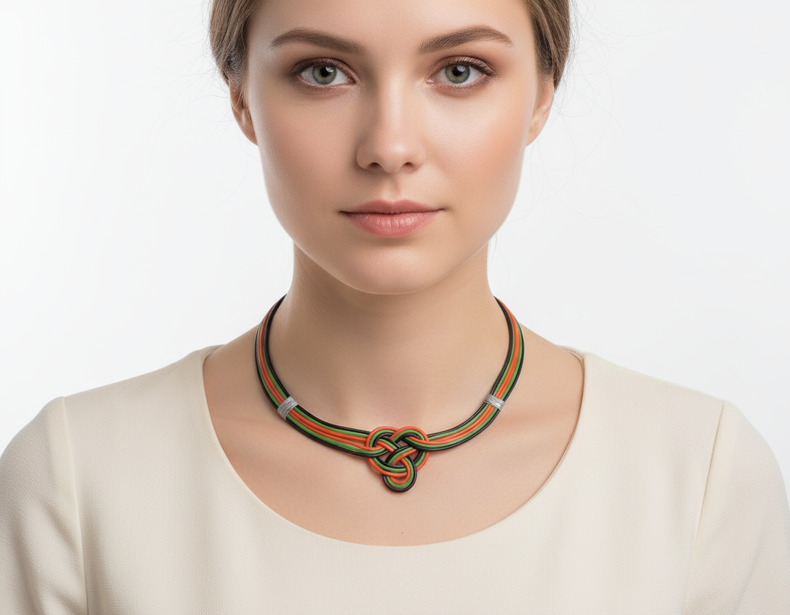 Collar con nudo celta corazón