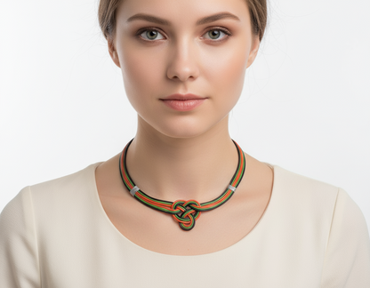 Collar con nudo celta corazón