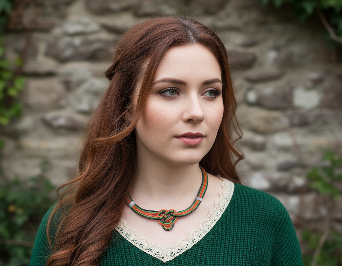 Collar con nudo celta corazón