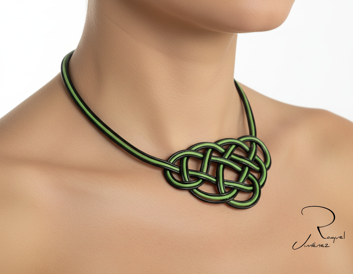 Collier en cuir noué en trois couleurs personnalisables